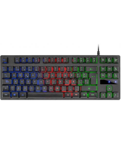 Mars Gaming Teclado Gaming MK02 H-MECH Compacto - Iluminacion Rainbow FRGB - Anti-ghosting - Español - Color Negro