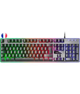 Mars Gaming Teclado Gaming MK220 - Tecnologia H-MECH - Iluminacion FRGB Rainbow - Panel de Aluminio - Base de ABS Reforzado - Di