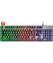 Mars Gaming Teclado Gaming MK220 - Tecnologia H-MECH - Iluminacion FRGB Rainbow - Panel de Aluminio - Base de ABS Reforzado - Po