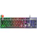 Mars Gaming Teclado Gaming MK220 - Tecnologia H-MECH - Iluminacion FRGB Rainbow - Panel de Aluminio - Base de ABS Reforzado - Po