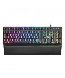 Mars Gaming MK320 Teclado Hibrido USB - Retroiluminacion LED RGB - Reposamuñecas Acolchado - Antighosting - Cable de 1.50m