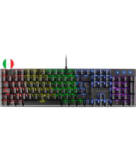 Mars Gaming Teclado Mecanico RGB MK422 - Tecnologia Antipolvo - 12 efectos de Iluminacion - Teclas imborrables - Funciones Multi