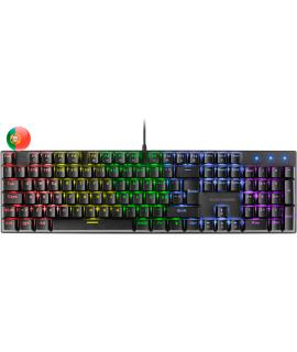 Mars Gaming Teclado Mecanico RGB MK422 - Tecnologia Antipolvo - Efectos de Iluminacion Rainbow - Teclas Ultra-resistentes - Func