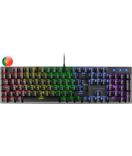 Mars Gaming Teclado Mecanico RGB MK422 - Tecnologia Antipolvo - Efectos de Iluminacion Rainbow - Teclas Ultra-resistentes - Func