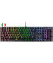 Mars Gaming Teclado Mecanico RGB MK422 - Tecnologia Antipolvo - Efectos de Iluminacion Rainbow - Teclas Ultra-resistentes - Func