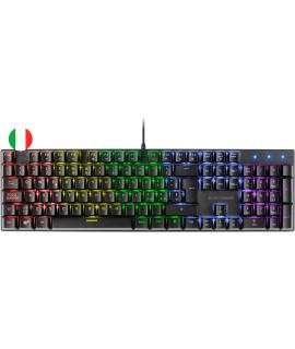 Mars Gaming Teclado Mecanico RGB MK422 - Tecnologia Antipolvo - Efectos de Iluminacion Rainbow - Teclas Ultra-resistentes - Func