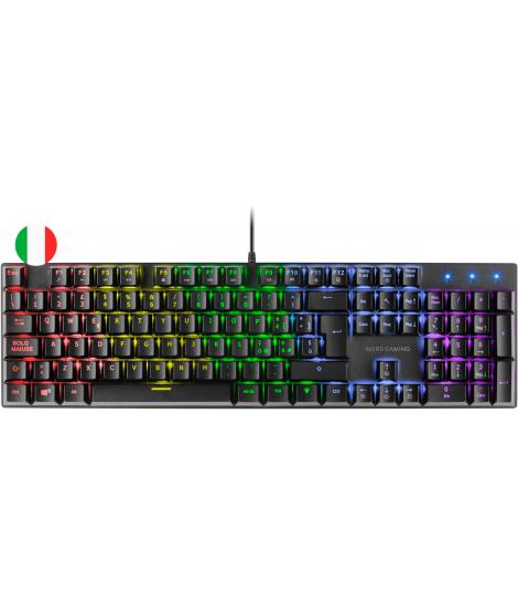 Mars Gaming Teclado Mecanico RGB MK422 - Tecnologia Antipolvo - Efectos de Iluminacion Rainbow - Teclas Ultra-resistentes - Func