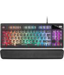 Mars Gaming Teclado Gaming MKAX RGB Control - Compacto TKL - Pulsacion H-Mech - 9 Efectos RGB - Boton Roller Volumen - Reposamuñ