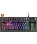 Mars Gaming Teclado MKREVO TKL con Pad Numerico - Tecnologia H-Mech - Iluminacion RGB 12 Modos - Rueda de Control Dual - Compati