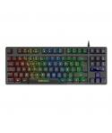 Mars Gaming MKTKL Teclado Compacto USB - Retroiluminacion LED RGB - 12 Teclas Multimedia + 4 Teclas de Funcion - Antighosting - 