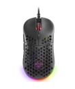 Mars Gaming MM55 Raton Gaming USB 12800dpi - Carcasa de Panel Perforado - 5 Botones - Iluminacion RGB Chroma - Uso Diestro - Cab