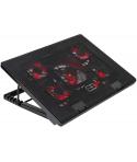 Mars Gaming MNBC2 Base de Refrigeracion para Portatil hasta 17.3" USB - Inclinacion Ajustable - 5 Ventiladores - Iluminacion