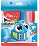 Maped Rotuladores Color´Peps Ocean - Punta Media Bloqueada 2 mm. - Ojival, Suave y Flexible - Colores Brillantes y Vivos - Tinta