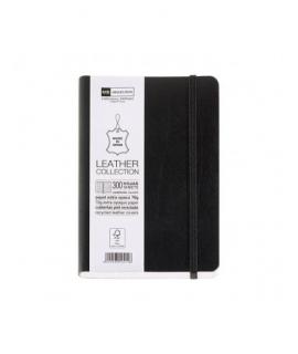 Miquel Rius Leather 1839 Cuaderno Flexible 8º 300 Hojas con Indice - Cubiertas de Piel Reciclada - Cuadricula 5x5mm - Cierre con