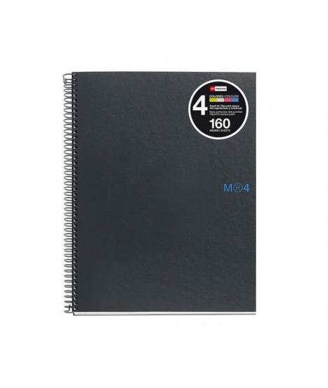 Miquel Rius Notebook4 Cuaderno de Espiral Formato A5 - 160 Hojas de 90gr Microperforadas con 2 Taladros - Cubiertas de Carton Ex