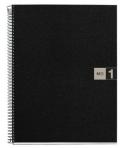 Miquel Rius Notebook1 Cuaderno de Espiral Formato A4 - 80 Hojas Microperforadas con 4 Taladros - Cuadricula 5x5 - Banda de las H