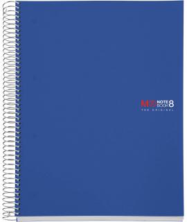 Miquel Rius Notebook8 Cuaderno de Espiral Formato A4 - 200 Hojas de 70 gr Microperforadas con 4 Taladros - Cubiertas de Poliprop