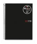 Miquel Rius Notebook10 Cuaderno de Espiral Formato A4 - 200 Hojas de 70gr Microperforadas con 4 Taladros - Cubiertas de Poliprop