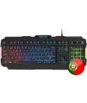 Mars Gaming MRK0 Teclado Gaming RGB Rainbow 9 Colores 15 Teclas de Funcion - 560x199x32mm - Retroiluminacion Multicolor, Capacid