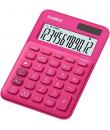 Casio MS-7UC Calculadora de Escritorio - Tecla Doble Cero - Pantalla LCD de 10 Digitos - Solar y Pilas - Color Rojo