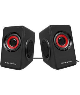 Mars Gaming MS1 Altavoces 2.0 10W USB, Jack 3.5mm - 6 Drivers de Sonido: 2 Activos y 4 Pasivos - Control de Volumen