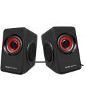 Mars Gaming MS1 Altavoces 2.0 10W USB, Jack 3.5mm - 6 Drivers de Sonido: 2 Activos y 4 Pasivos - Control de Volumen