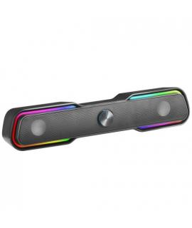 Mars Gaming MSBX Barra de Sonido Bluetooth 10W - Iluminacion RGB - Control de Volumen - Color Negro