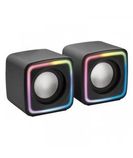 Mars Gaming MSCUBE Altavoces 8W - Iluminacion RGB - Sonido DSP - USB, Entrada Jack 3.5mm - Compactos y Ligeros