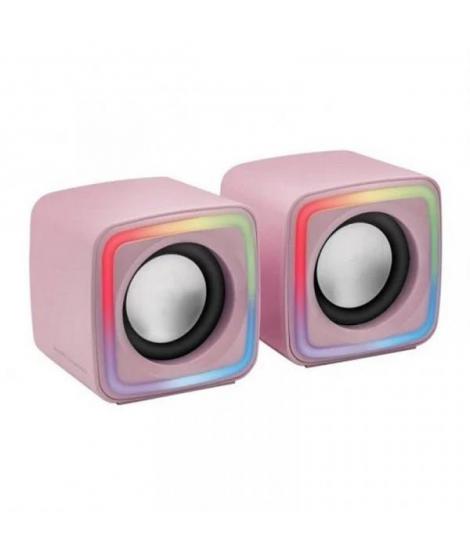 Mars Gaming MSCUBE Altavoces 8W - Iluminacion RGB - Sonido DSP - USB, Entrada Jack 3.5mm - Compactos y Ligeros