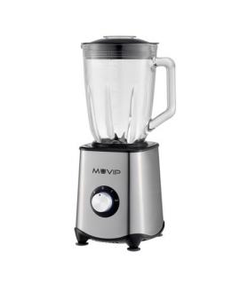 Muvip Batidora de Vaso 1300W 1.5L - 2 Velocidades - Cuerpo y Chuchillas de Acero Inoxidable - Funcion Pica Hielo - Bloqueo de