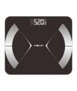Muvip Body Muscle Bascula de Baño Digital Bluetooth - Pantalla LCD - Plataforma de Cristal Templado - 10 Memorias - Peso Max.