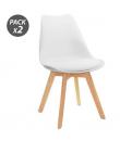 Muvip Pack 2 Sillas Design D200 - Color Blanco