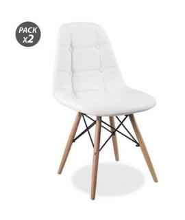 Muvip Pack 2 Sillas Design D300 - Color Blanco