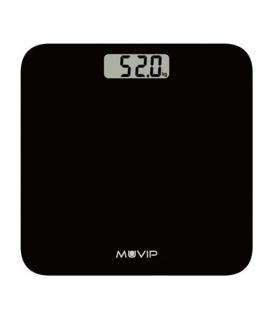 Muvip Bascula Digital de Baño - Capacidad 180Kg - Sensores Alta Precision - Color Negro