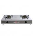 Muvip Serie Strong Cocina de Gas Inox 2 Fuegos - Encendido Piezoelectrico - Quemador de Hierro Fundido Desmontable