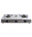 Muvip Serie Strong Cocina de Gas Inox 3 Fuegos - Encendido Piezoelectrico - Quemador de Hierro Fundido Desmontable