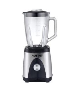 Muvip Batidora de Vaso 1300W 1.5L - 2 Velocidades - Cuerpo y Chuchillas de Acero Inoxidable - Funcion Pica Hielo - Bloqueo de