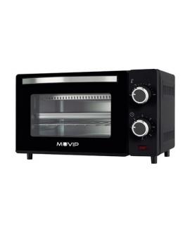 Muvip Horno de Sobremesa 650W 10L - Regulador de Temperatura 100º - 230º - Puerta de Cristal Templado - Cuerpo de Acero