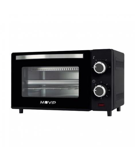 Muvip Horno de Sobremesa 650W 10L - Regulador de Temperatura 100º - 230º - Puerta de Cristal Templado - Cuerpo de Acero