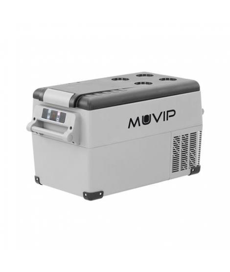 Muvip Nevera Portatil de Compresor 35L - Proteccion Bateria Vehiculo - Luz LED - Temperatura -20º/+20º - Conexion 12/24/220V - C