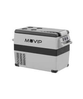 Muvip Nevera Portatil de Compresor 45L - Luz LED Interior - Proteccion Bateria Vehiculo - Temperatura -20º/+20º - Conexion 12/24