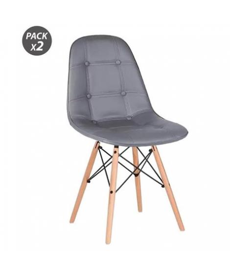 Muvip Pack 2 Sillas Design D300 - Color Gris
