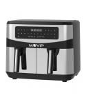 Muvip Freidora Aire Caliente Doble 9 Litros 2600W Pantalla Tactil - 12 Programas de Coccion - Color Gris