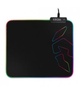 Krom Knout RGB Alfombrilla Gaming - Iluminacion RGB - Superficie de Microfibra - Base de Caucho - 32x27x0.3 cm - Color Negro