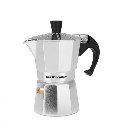 Orbegozo KF 200 Cafetera de Aluminio - Disfruta de Momentos Inolvidables con tu Cafe Favorito - Capacidad para 2 Tazas - Mango E