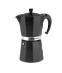 Orbegozo KFN 1210 Cafetera de Aluminio Negra - Capacidad para 12 Tazas - Mango Ergonomico - Valvula de Seguridad - Facil de Limp