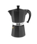 Orbegozo KFN 610 Cafetera de Aluminio Negra - Capacidad para Seis Tazas - Utilizable en Cocinas a Gas - Electricas y Vitrocerami