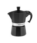 Orbegozo KFN 310 Cafetera de Aluminio Negra - Prepara 3 Tazas de Cafe en Segundos - Mango Ergonomico para Mayor Seguridad - Valv