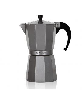 Orbegozo KFS 1220 Cafetera de Aluminio Silver - Prepara Cafe Creativo y Delicioso en Minutos - Capacidad para Seis Tazas - Asa E