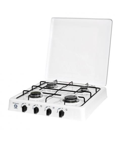 Orbegozo Hornillo a Gas HG 4000 Blanco - 4 Quemadores Esmaltados - Potencia de 750W a 1900W - Tipo de Gas G-30/G31 - Presion de 